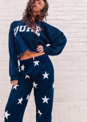 Navy Star Sweats